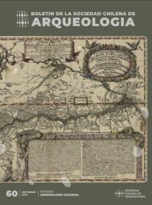 Portada del número 60 del Boletín de la Sociedad Chilena de Arqueología, septiembre de 2026: dossier Arqueología Colonial, con un mapa histórico del Amazonas.